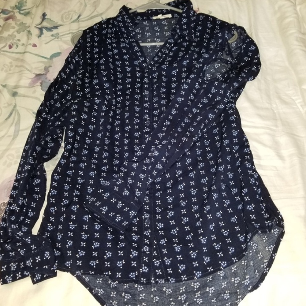 Maurices Criss Cross Arm Detail Button Down